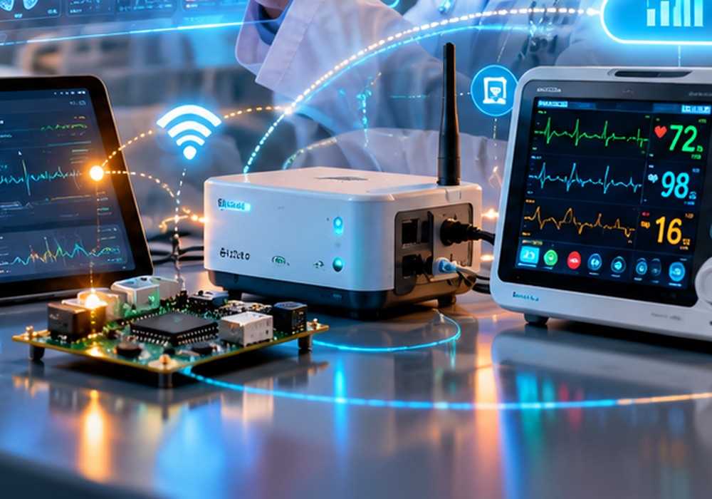 Connected medical monitoring hardware and embedded electronics