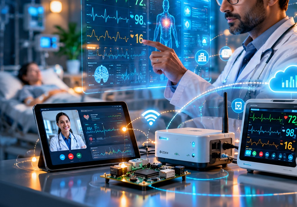 Remote patient monitoring dashboard and connected medical equipment